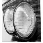 ヴィンテージBMWのヘッドライト シャワーカーテン (正面)