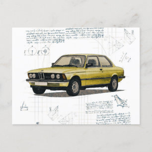 ヴィンテージBMWカー ポストカード