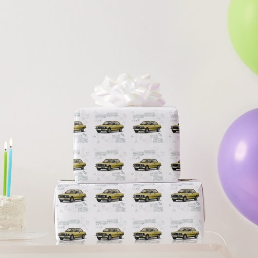 ヴィンテージBMWカー ラッピングペーパー (パーティーギフト)