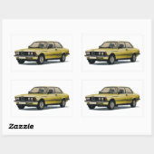 ヴィンテージBMWカー 長方形シール (シート)
