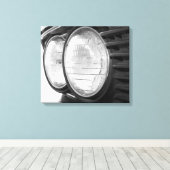 ヴィンテージBMWヘッドライト・キャンバス キャンバスプリント (インサイチュ (ウッドフロア))