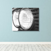 ヴィンテージBMWヘッドライト・キャンバス キャンバスプリント (インサイチュ (ウッドフロア))