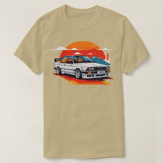 ヴィンテージBMW E30 M3 Tシャツ (デザイン正面)
