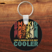 ヴィンテージBMXの子供のように通常の子供がTricだクールった キーホルダー (正面)