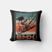 ヴィンテージBMXサイクリングボーイ自転車モータークロス クッション (正面)
