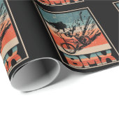 ヴィンテージBMXサイクリングボーイ自転車モータークロス ラッピングペーパー (ロールコーナー)