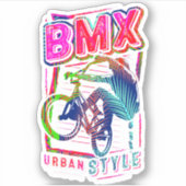 ヴィンテージBmxバイク – Bmxアーバンスタイル- Bmxステッカー シール (正面)
