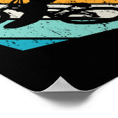 ヴィンテージBMXライダーレトロ自転車スタントレース ポスター (角)