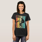ヴィンテージBMXライダー – 自転車スタントレース Tシャツ (正面フル)