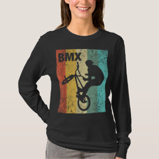 ヴィンテージBMXライダー – 自転車スタントレース Tシャツ