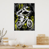 ヴィンテージBmxレース – Bmxバイク – Bmxポスタープリント ポスター (キッチン)