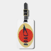 ヴィンテージBOAC航空会社のロゴ ラゲッジタグ (正面縦)