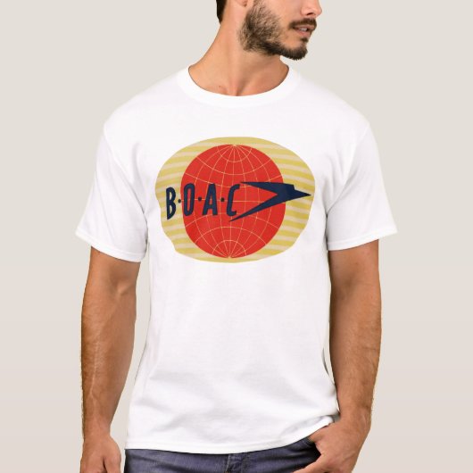 ヴィンテージBOAC航空会社のロゴ Tシャツ (正面)
