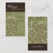 ヴィンテージBohoは芸術的なパターンプロフィールカード螺線形になります 名刺 (正面/裏面)