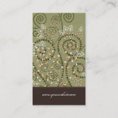 ヴィンテージBohoは芸術的なパターンプロフィールカード螺線形になります 名刺 (裏面)