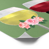 ヴィンテージBohoカップル結婚ワインの座席表 ポスター (角)