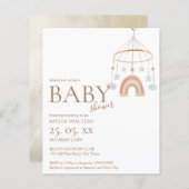 ヴィンテージbohoモバイル予算ベビーシャワー招待 (正面/裏面)