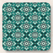 ヴィンテージBoho幾何学模様コースター – 6のセット