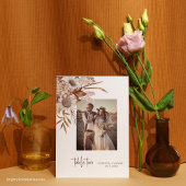 ヴィンテージBoho Autumn Photo結婚's Table Number サンキューカード