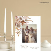 ヴィンテージBoho Autumn Photo結婚's Table Number サンキューカード