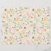 ヴィンテージBoho Wildflower Fairy, Junk Journalページ (裏面)