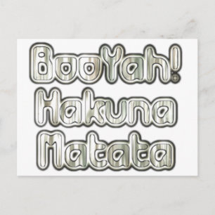 ヴィンテージBooYah Hakuna Matataデザイナーポストカード ポストカード