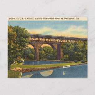 ヴィンテージBrandywine River, Wilmington Delaware ポストカード