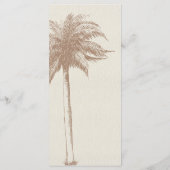 ヴィンテージBrown Palm Treeビーチ結婚式メニュー メニュー (裏面)