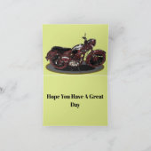 ヴィンテージBSAバイクの誕生日カード カード (内部)