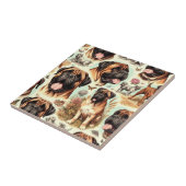 ヴィンテージBulmastiffシームレス タイル (側面)