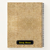 ヴィンテージBurlapクックブック素朴レシピ。家族 ノートブック (裏面)