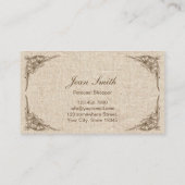 ヴィンテージBurlapパーソナルショッパー 名刺 (裏面)