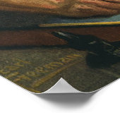 ヴィンテージBusiness Architectと建物の設計図 ポスター (角)