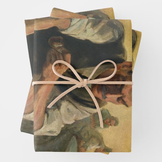 ヴィンテージBusiness Architectと建物の設計図 ラッピングペーパーシート (インサイチュ)