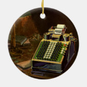 ヴィンテージBusiness Comptometer会計計算機 セラミックオーナメント (裏面)