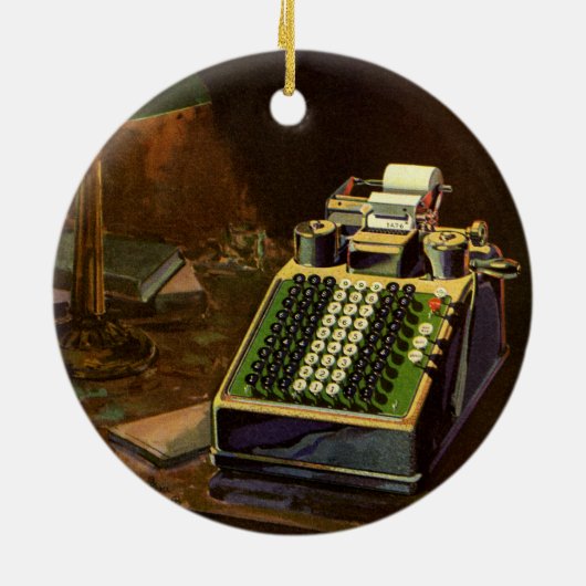 ヴィンテージBusiness Comptometer会計計算機 セラミックオーナメント (裏面)