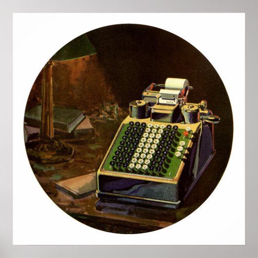 ヴィンテージBusiness Comptometer会計計算機 ポスター (正面)