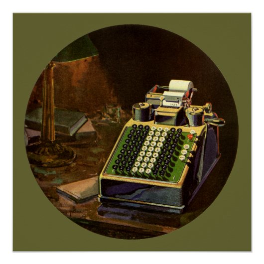 ヴィンテージBusiness Comptometer会計計算機 ポスター (正面)