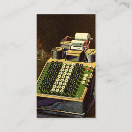 ヴィンテージBusiness Comptometer会計計算機 名刺 (裏面)