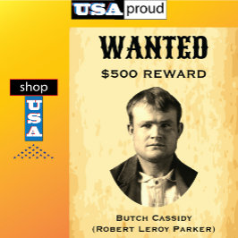 ヴィンテージButch Cassidy Wanted Poster USA Western ポスター