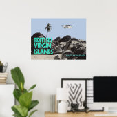 ヴィンテージBVI旅行ポスター ポスター (ホームオフィス)