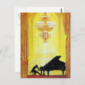 ヴィンテージC. Bechsteinドイツのピアノ広告 ポストカード (正面/裏面)