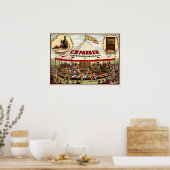 ヴィンテージC.W.パーカー蒸気乗馬ギャラリー ポスター (キッチン)