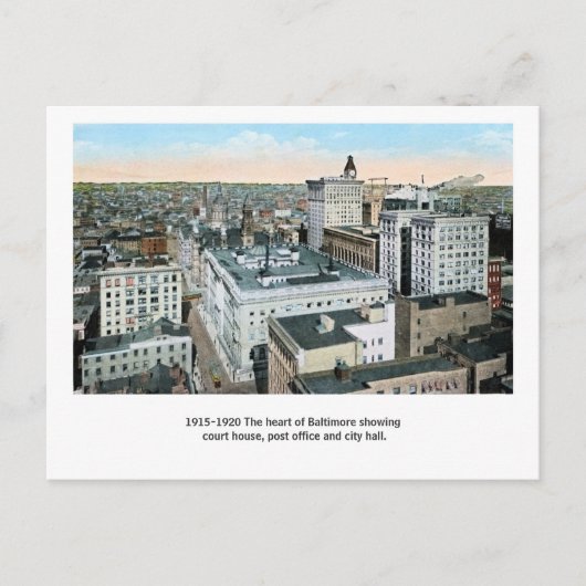 ヴィンテージca 1920ボルチモアのハート ポストカード (正面)