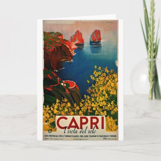 ヴィンテージCapri L'Isola del Soleイタリア カード (正面)