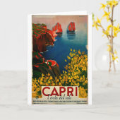 ヴィンテージCapri L'Isola del Soleイタリア カード (黄色い花)
