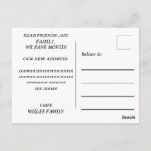 ヴィンテージCaravan新しい住所の引越し告知 ポストカード (裏面)