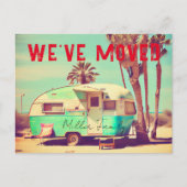 ヴィンテージCaravan新しい住所の引越し告知 ポストカード (正面)