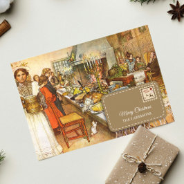 ヴィンテージCarl Larsson Personalizable Christmas Eve シーズンカード