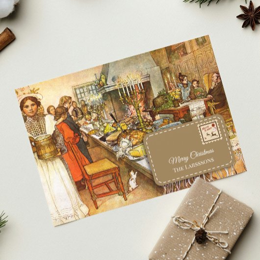 ヴィンテージCarl Larsson Personalizable Christmas Eve シーズンカード